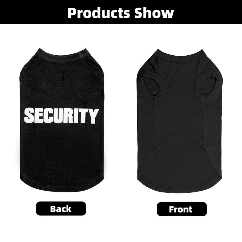 BINGPET Security Dog Shirts,Soft Cotton Puppy Tshirt,Breathable Lightweight Dog Costumes Tank Top Vest,Machine Washable Stretchy Clothes for Small Medium Large Dogs Boy Girl - Image 5
